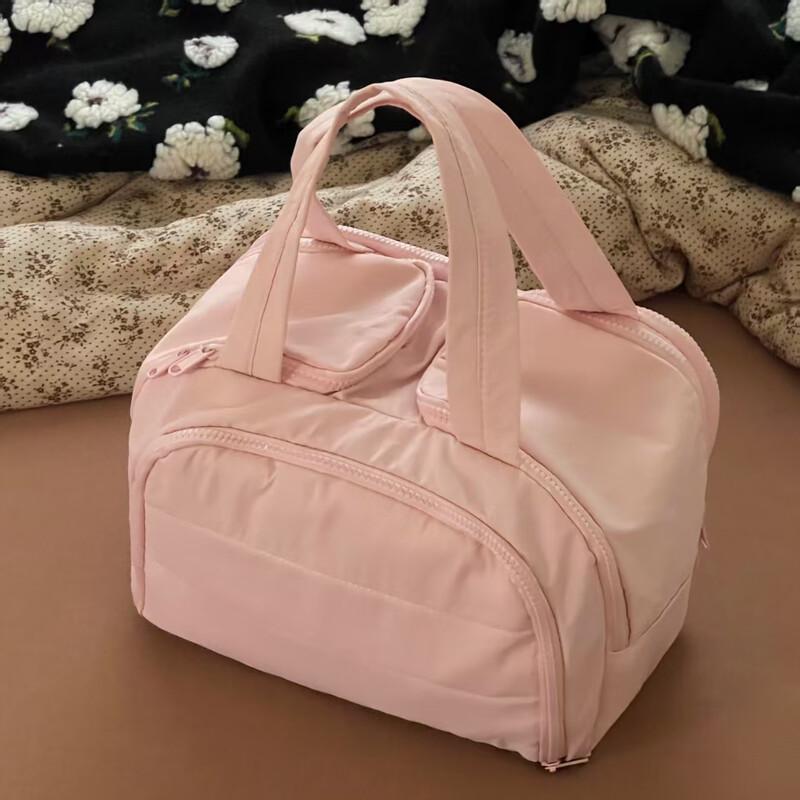 Пушистая косметичка Weipelo с двойным широким открытием 31x19.5x21cm