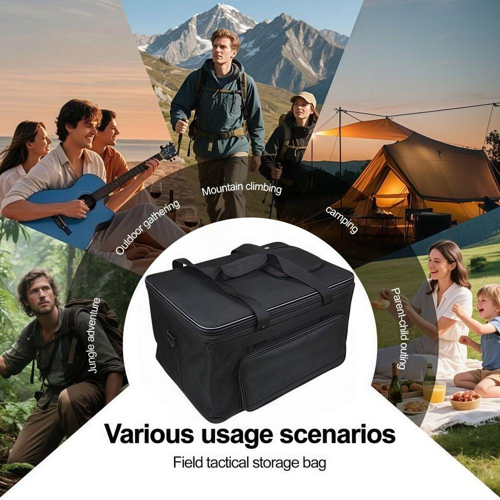 Canvas Camping Storage Bag Large Capacity Fishing Painting Toolbox Outdoor Tool Bag  Going Outdoors