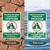 GLOBLELAND This Area Has Been Treated with Please Keep All Pets Off The Grass Sign, 10x12 Inches 35 Mil Aluminum Grass Yard Sign, UV Protected and
