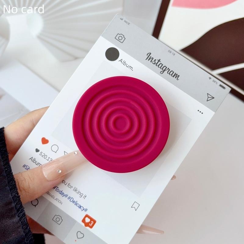 Macaroon Color Ripple Cute Magnetic Stands For iPhone 18 Samsung For MagSafe Expandable Phone Holder Foldable Ring Support