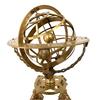 Messing 18" Armillarsphäre mit Gravur eines Kompasses auf Holzsockel Heim- und Bürodekoration