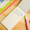 Multifunction cowhide paper memo pad vintage soft copybook can tear this schedule todo notebooks grid plan the Kraft book