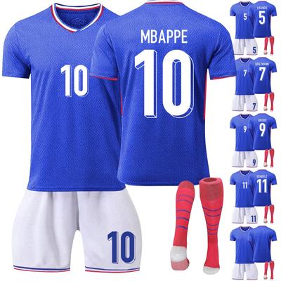 2425France Home Football Jerseys Shorts And Socks Set New Season Shorts And Socks Adult And Children Size Set