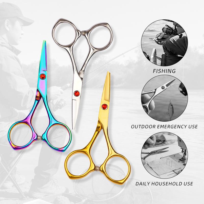 4.5-Inch Stainless Steel Fishing Scissors - Multiple Colors, Hot Sale