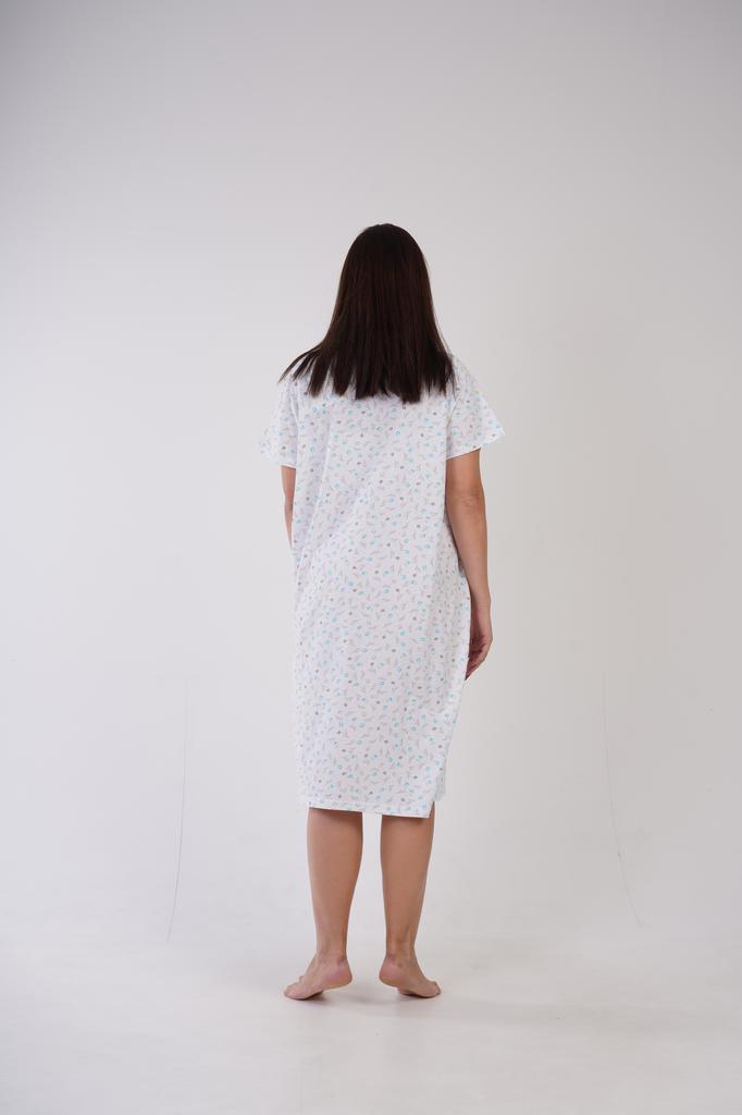 Cotton Nightgown 1XL Vienetta Short Sleeve Plus Size