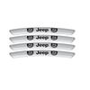 4PCS Custom Fit Car Wheel Hub Aluminum Alloy Decal for Jeep Renegade Wrangler JK JL Grand Cherokee Compass Patriot Rim Sticker ALU1