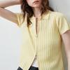 Women's Linen-Feel Slim-Fit Zip Polo Knit Top