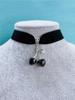 Retro Cute Stereo Simulation Cherry Crystal Pendant Red Velvet Necklace for Women Collar Fashion Gothic Jewelry Accessories Gift