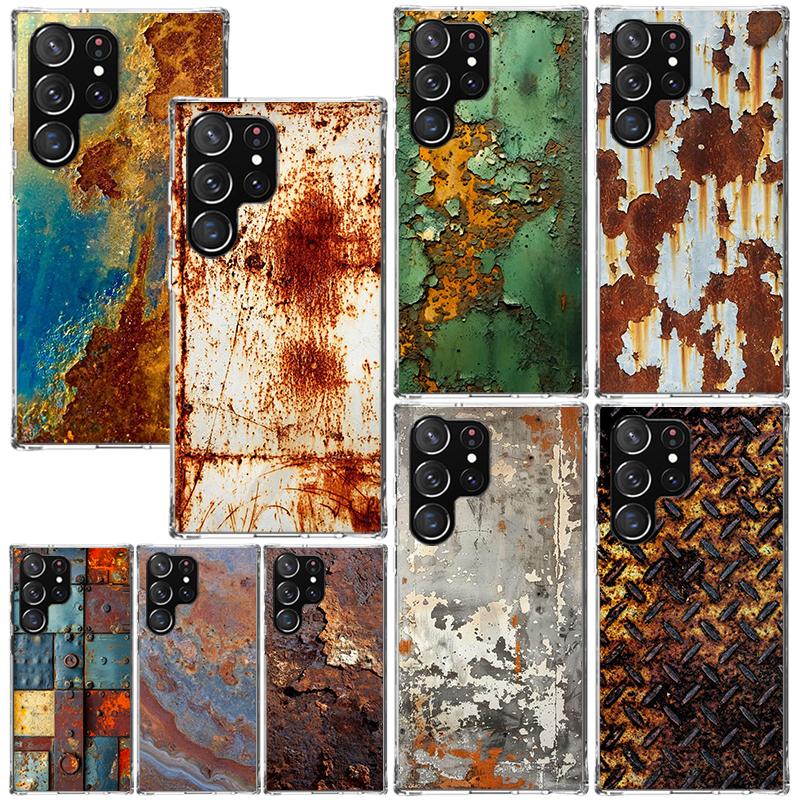 Vintage Industrial Style Rusty Pattern Phone Case For Samsung Galaxy S26 S25 Edge S24 FE S23 S22 Ultra S21 Plus S20 + Art Fundas