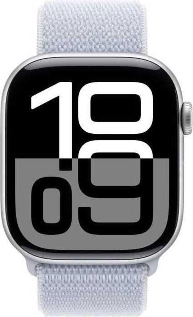 Apple Watch Series 10 4G 46mm Aluminium Silber Sport Loop Blaue Wolke