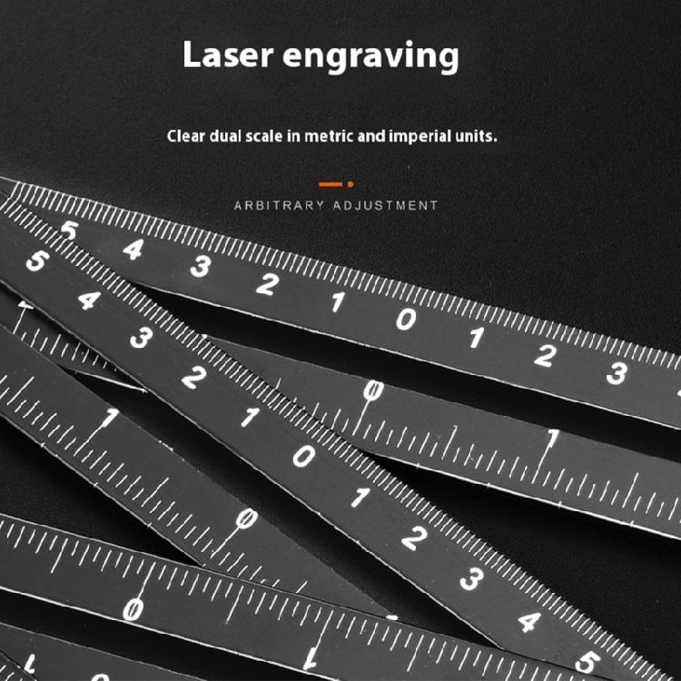 Aluminum Perforated Template Tool Drill Guide Ceramic Tile Opening Locator 6 Fold Angles Measuring Ruler