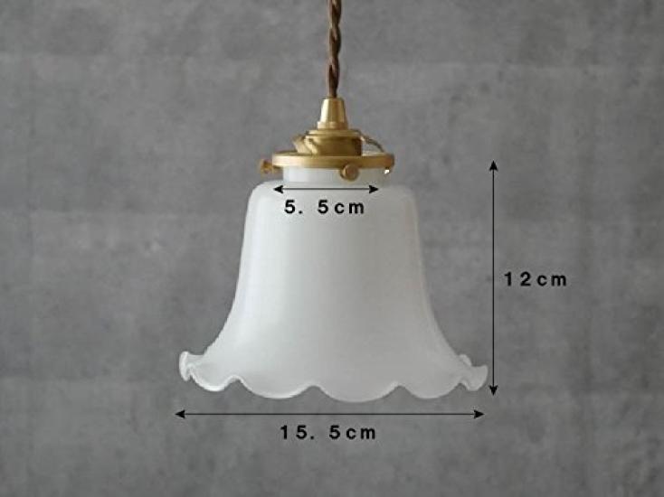 Glass Pendant Light with Flower LED Bulb, PG-14E26 [Kobe Mother's Lamp]