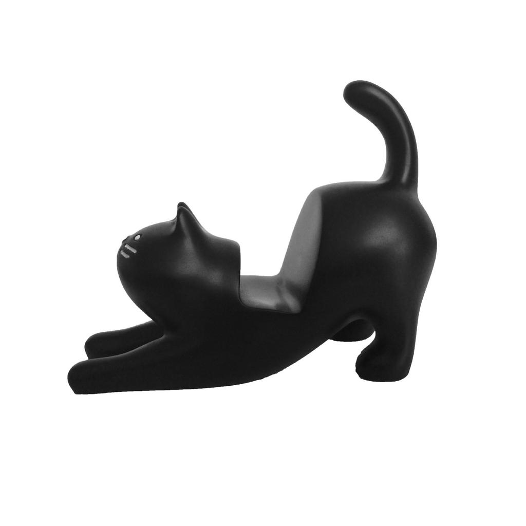 Weißer Katzen-Telefon- & Tablet-Ständer - Kreatives Harz-Ornament Geschenk