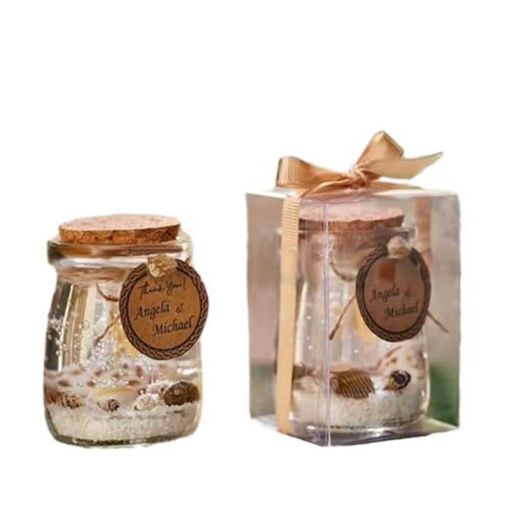 Ocean Beach Scented Candles Single-Wick Aromatherapy Ocean Gel Candle With Shell For Home Scented Stress Relief And Relaxation