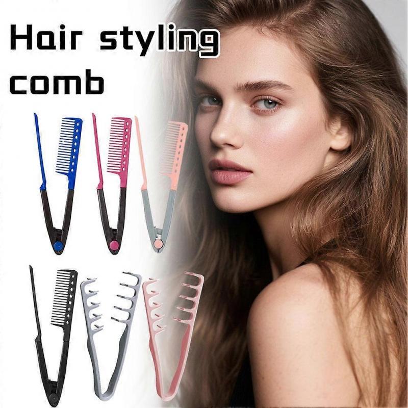 Professional Heat Resistant Styling Comb for Straightening and Smoothing Hair with Ergonomic Non-Slip Handle Suitable for Wet and Dry Use
