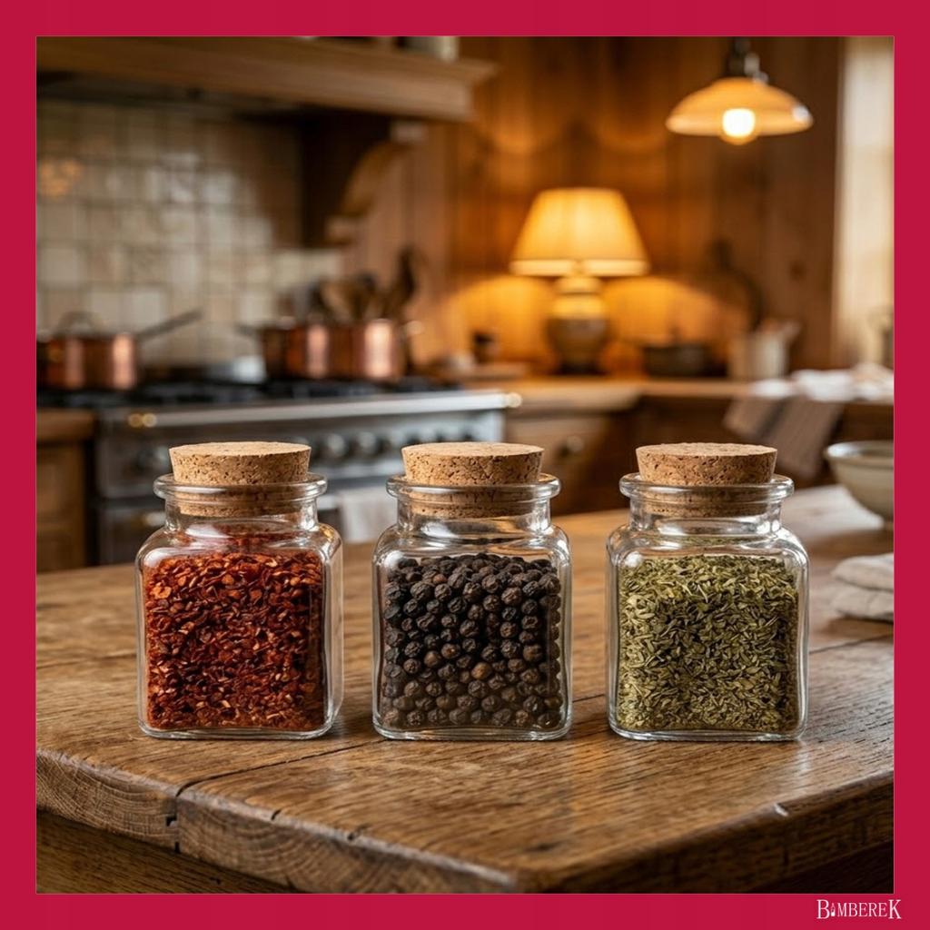 5X Jar 120Ml Jar With Natural Cork For Spices Herbs Candles
