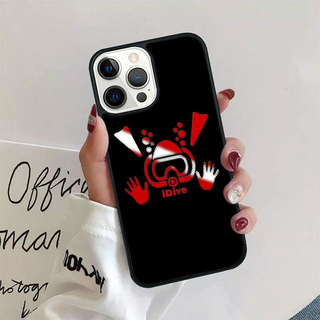 Scuba Diving Dive Flag Phone Case Back Cover for iPhone 17 Air 16 15 14 13 11 12 Pro Max Plus Shell Coque