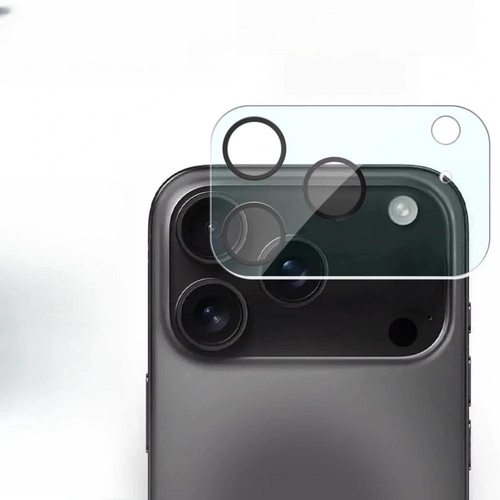 9D HD Ultra Clarity Clear Camera Lens Tempered Glass Film Case for IPhone 17 Pro Max Air 16 15 Ring Screen Protector Scratch Shockproof Cover Cap