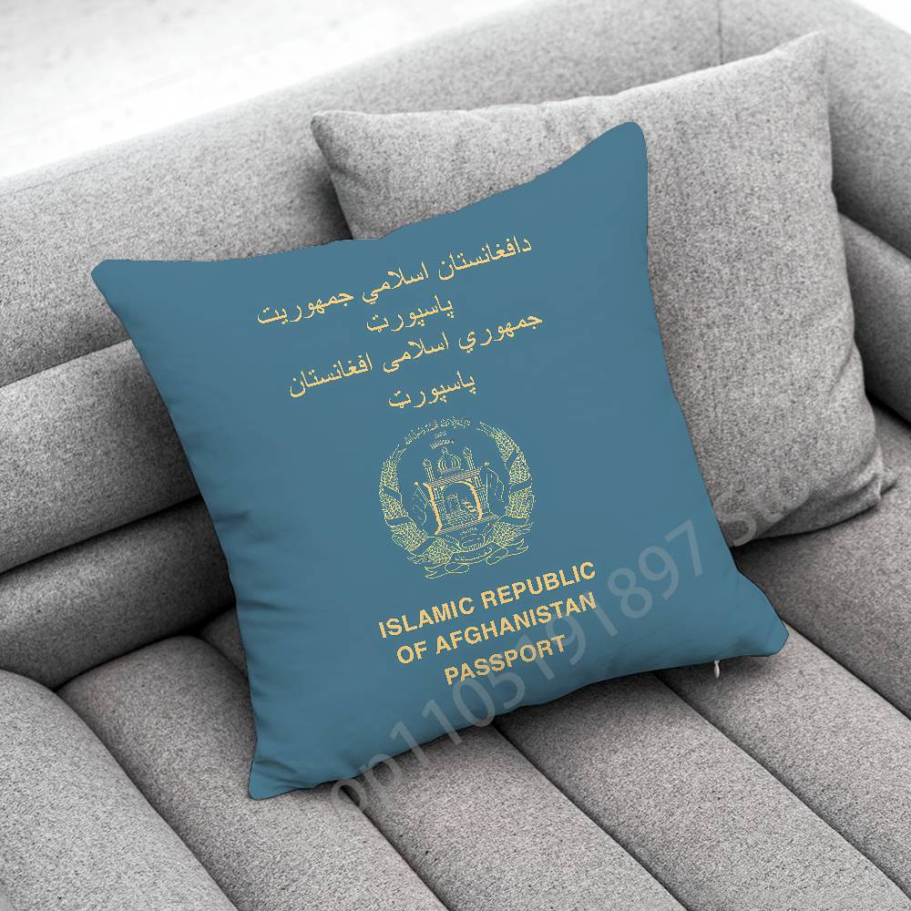 Flag Afghan Afghanistan Passport Map Throw Pillow Case For 55x55cm 30x30cm 50x50cm 45x45cm 40x40cm Square Chair Pillowcase Case