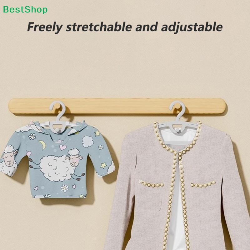 Cabides de Plástico Antiderrapantes para Crianças com Pegadores Coloridos nos Ombros, Cabides Duráveis para Roupas Infantis para Camisas e Vestidos