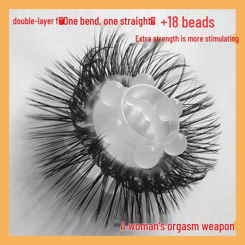 Silicone Lamb's Eye Ring: Fur-Lock Beaded Men's Intimacy Accessory for Couples