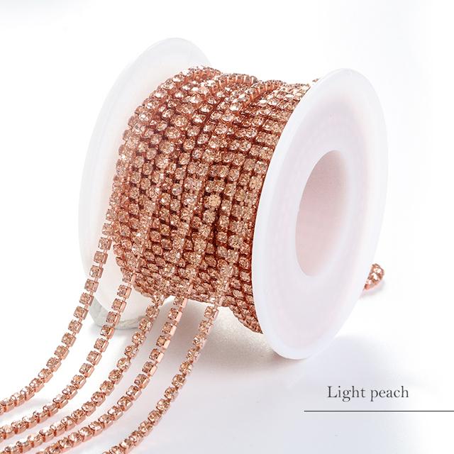 Chaîne fermée diamant cristal 50cm Couture décorative Artisanat DIY Bijoux décoratifs Chaîne à griffes cristal Chaîne à godets diamant