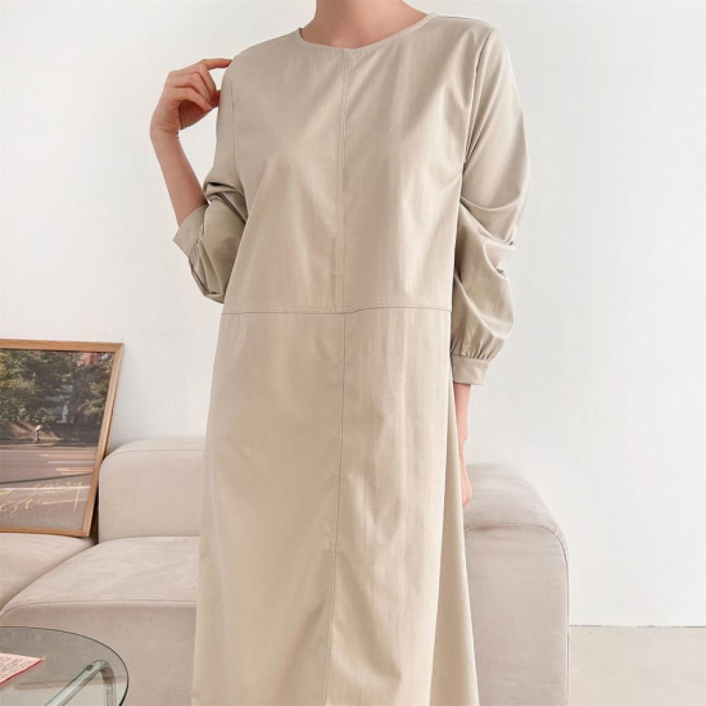 New Arrivals Open Run Women Puff Sleeve Big Size Autumn Long Dress Cut Design