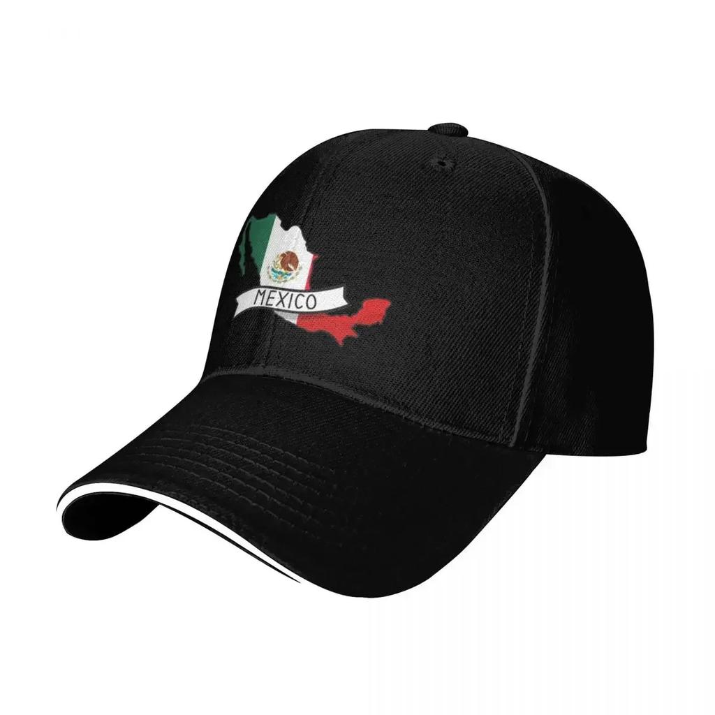 Mexico Flag Map Hiking Baseball Caps For Womens Printing Female Beach Coquette Hat Hip Hop Trucker Cap
