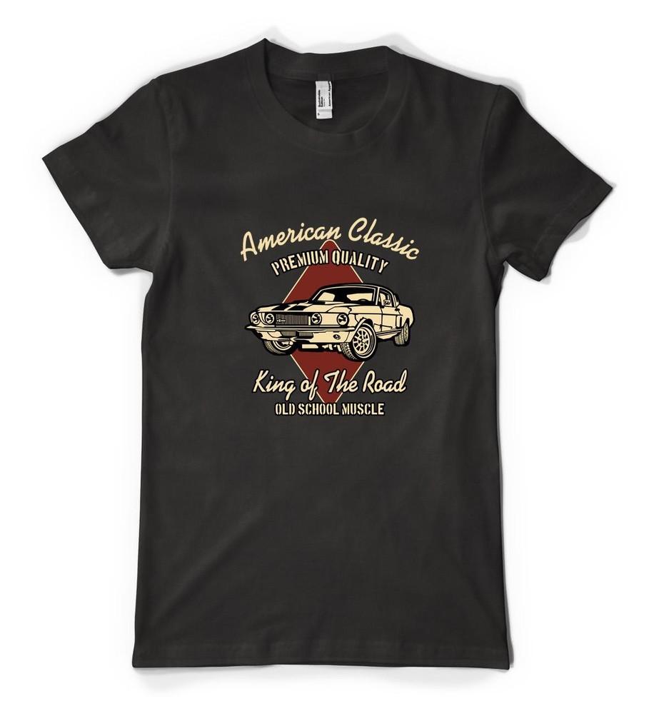 

Personalised American Classic King Of The Road Old School Adult And Kids T-Shirt M