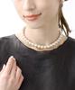 [VINGTAINE] VINGTAINE Necklace Cotton Pearl Short 10mm Choker Kiska C3268A White