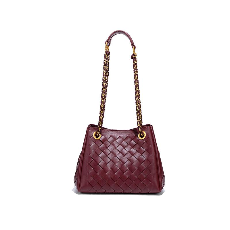 

2025 нова парашутна кросбоді плетена жіноча сумка ланцюжок відчуття високого класу на одне плече під пахвою сумка-багет мама портативна сумка-відро