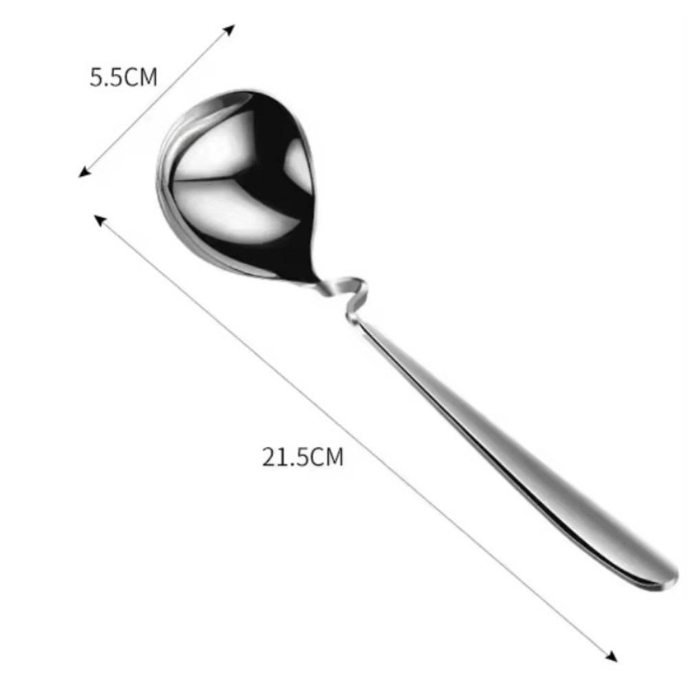 Curved Handle Design Soup Spoon Long Small Tools Household Colander Spoon  Kitchen Supplies