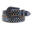 Rhinestone Skull Wide Belt Men Inlaid with Rhinestone Flash Diamond Hip Hop Punk Personality Fashion Non-mainstream