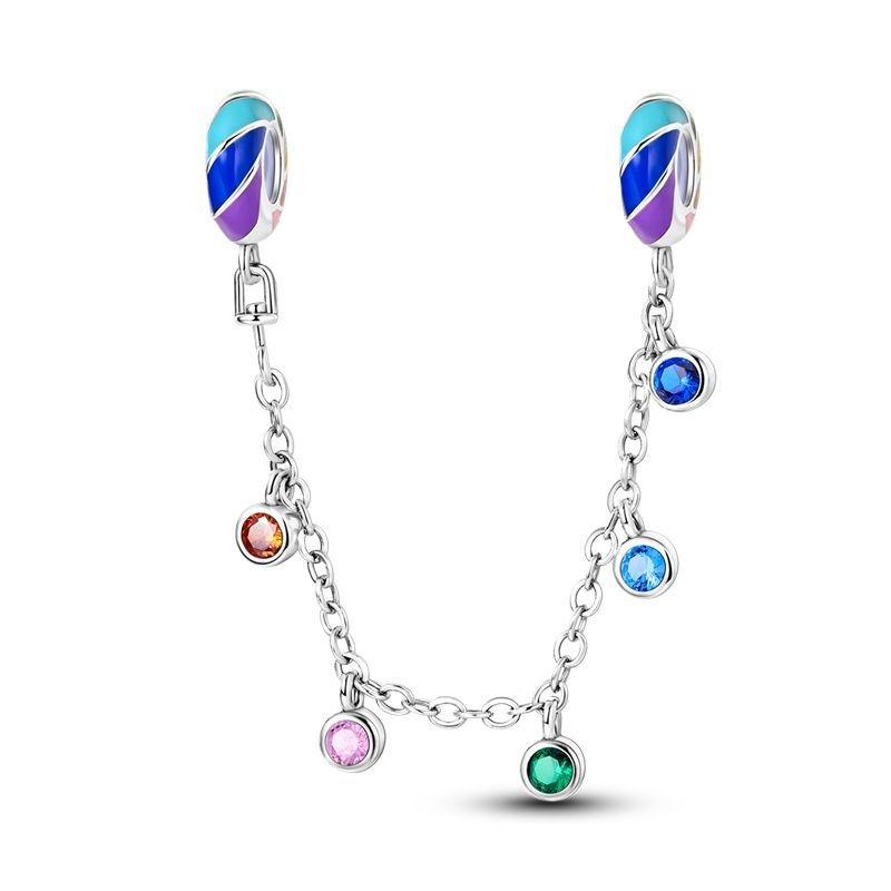 100% 925 Sterling Silver Firefly Charms Evil Eye Air Balloon Blue Charms FitNew Original Bracelet DIY Jewelry Making