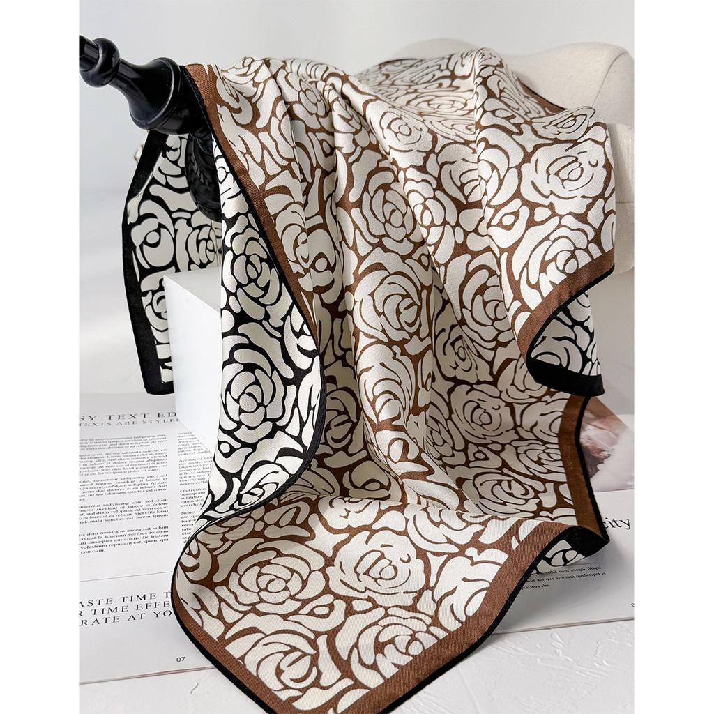 14momme 100% Natural Twill Silk Scarf for Women Neck Tie Double Side Female Foulard Shawl Wrap High Quality Square Hijab Scarves