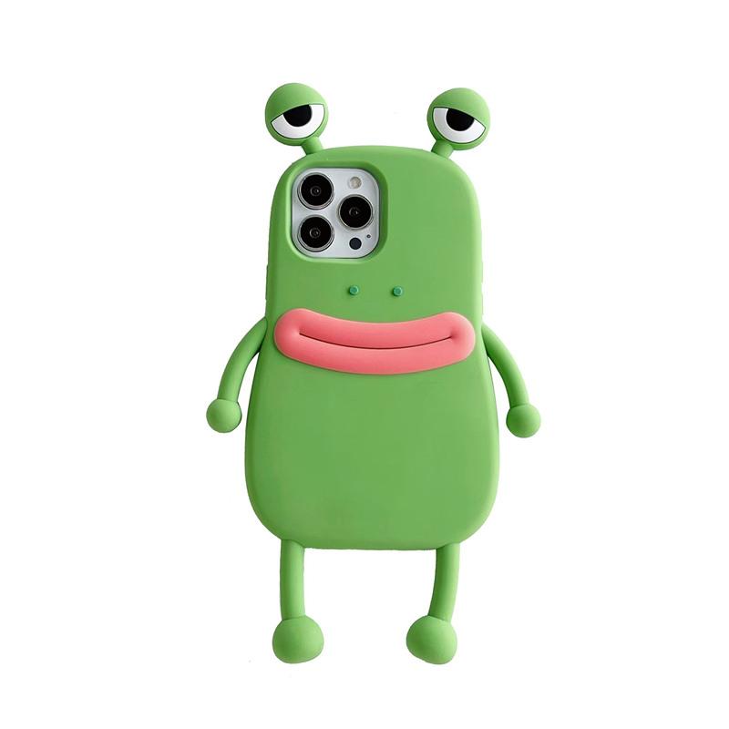 

Funny Soft Silicone 3D Frog Phone Case For iPhone 14 13 11 12 15 16 17 Pro Max XS XR 8 Plus Cartoon Cute Shockproof Bumper Cover iPhone 12 mini