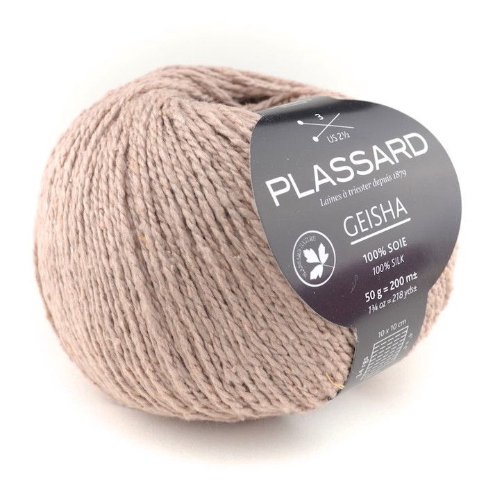 Geisha 80 Beige 100% Silk Summer Yarn for Knitting and Crochet