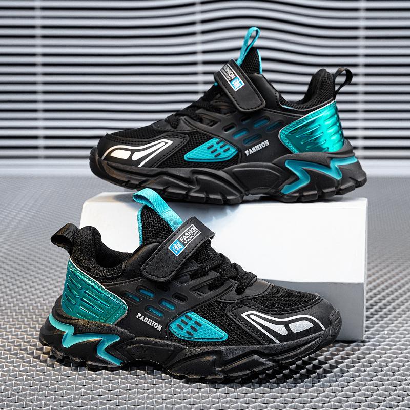 New Leather Kids Running Shoes Fashion youngsters teens Casual Walking student fashion Sneakers Breathable Soft Children Sport40