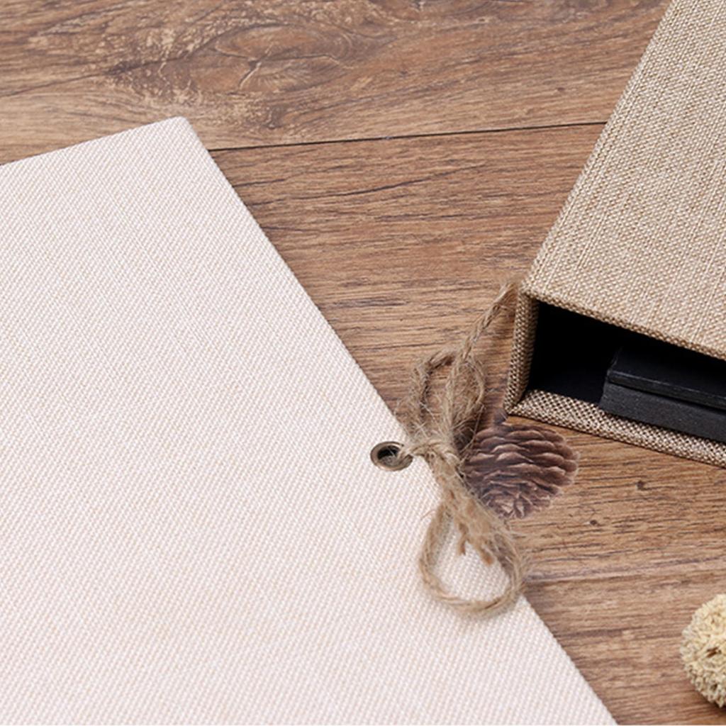 SelfAdhesive Photo Album 30 Page with Linen Cover for Wedding Memories and Baby Growth Records