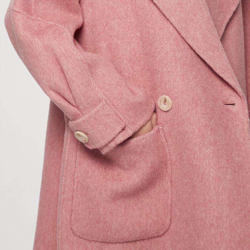 Women's Wool Blend Lapel Mid-length Coat