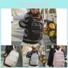 Large Capacity Unisex College Travel Backpack For High School Students With Letter Pattern Design