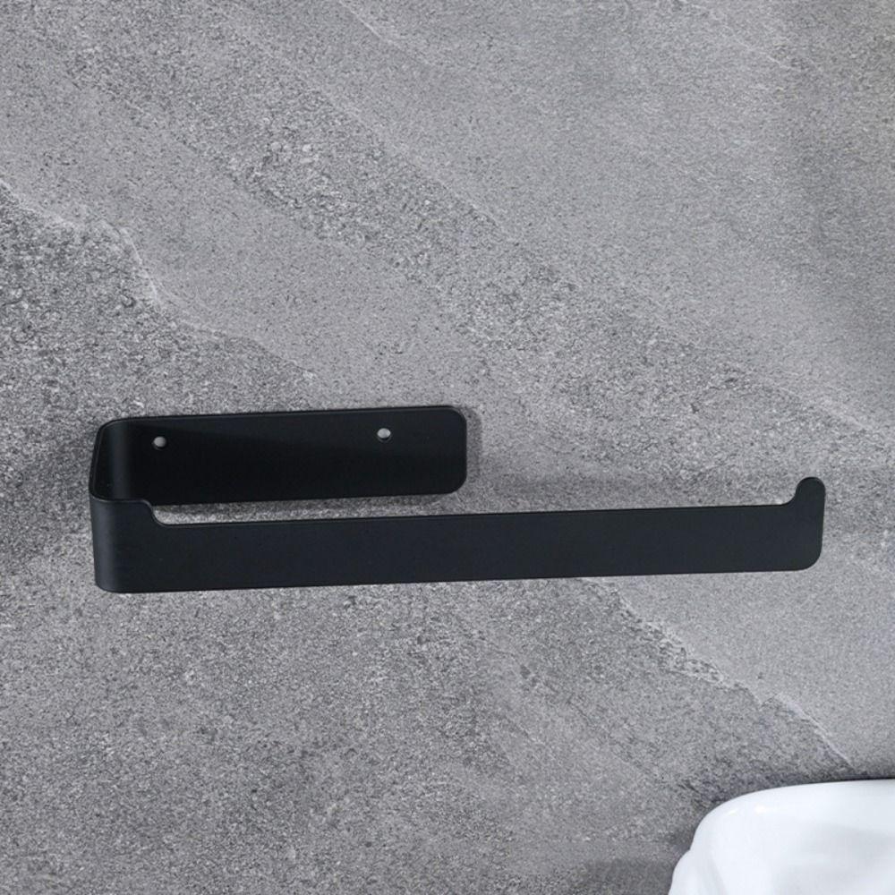 Self Adhesive Towel Holder Black Finish Towel Rail Toothbrush Holder Towel Hanger  Kitchen Use