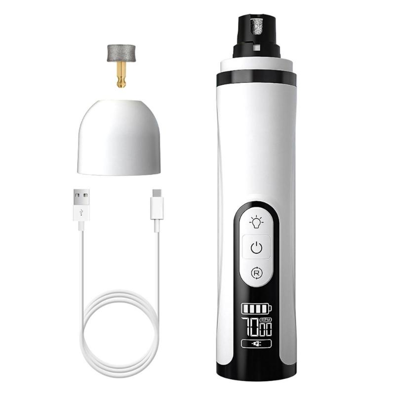 Quiet Rechargeable Dog Cats Nail Trimmer With Low Noise Motor And 3 Speed For Grooming