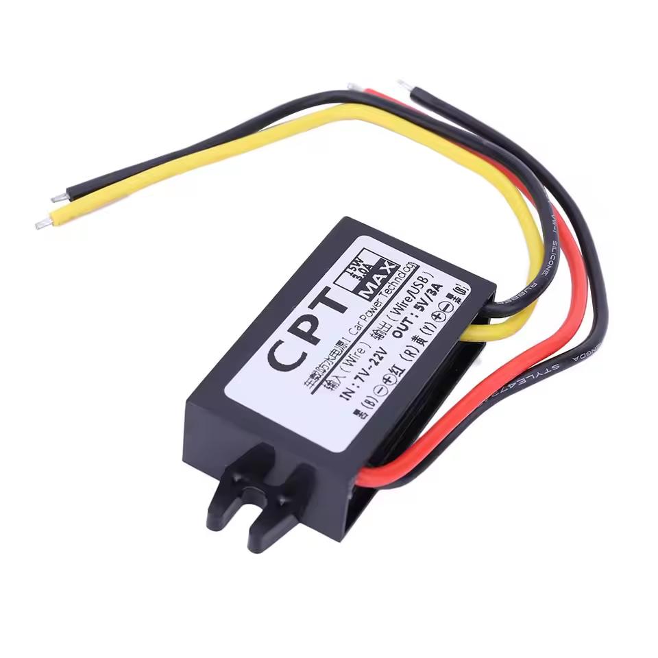 DC-DC 12V to 5V 3A 15W Car Power Converter Micro USB Step Down Buck Converter Car Voltage Reducer Regulator Power Supply Output
