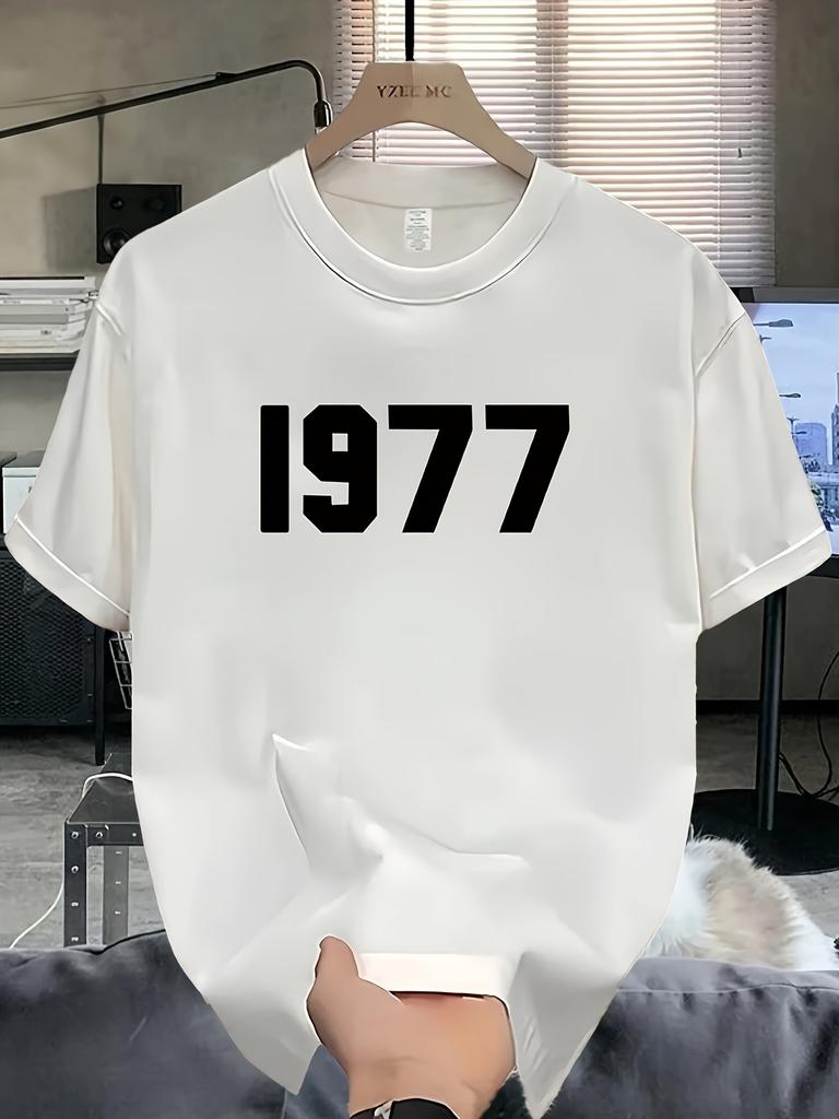 Mens heavyweight 100 cotton graphic tshirt lightweight and breathable comfortable casual wear trendy machine washable