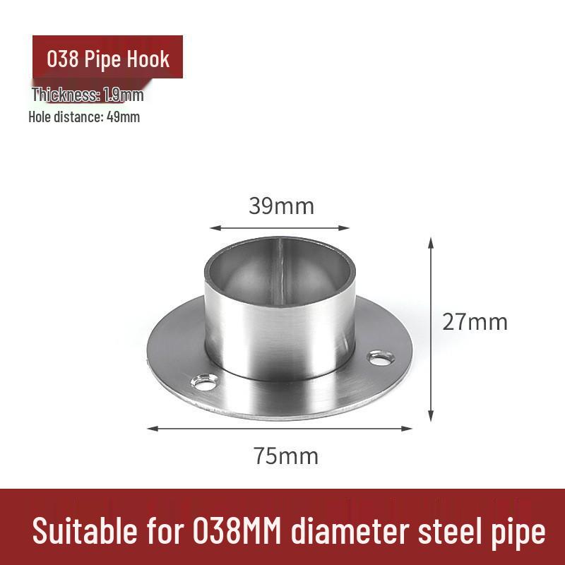 Stainless Steel Flange Base for Clothes Rods & Curtain Fixings