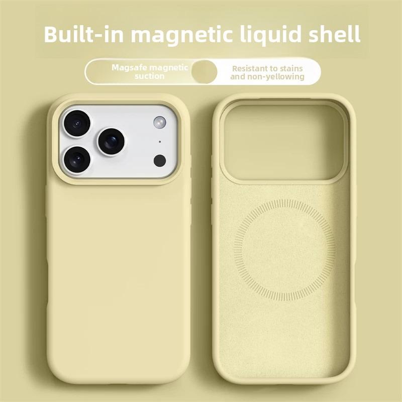 Magnetic Phone Case For iPhone 17 16 Pro Max Air Liquid Silicone Cases For iPhone17 16 Pro Max 17Pro Soft Bumper Cover