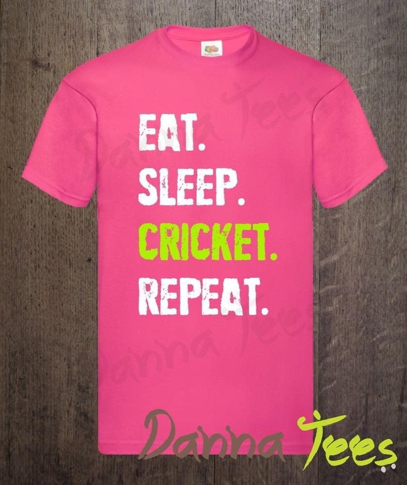 Eat Sleep Cricket Repeat Gift TShirt Unisex S To 5xl 100 Cotton S