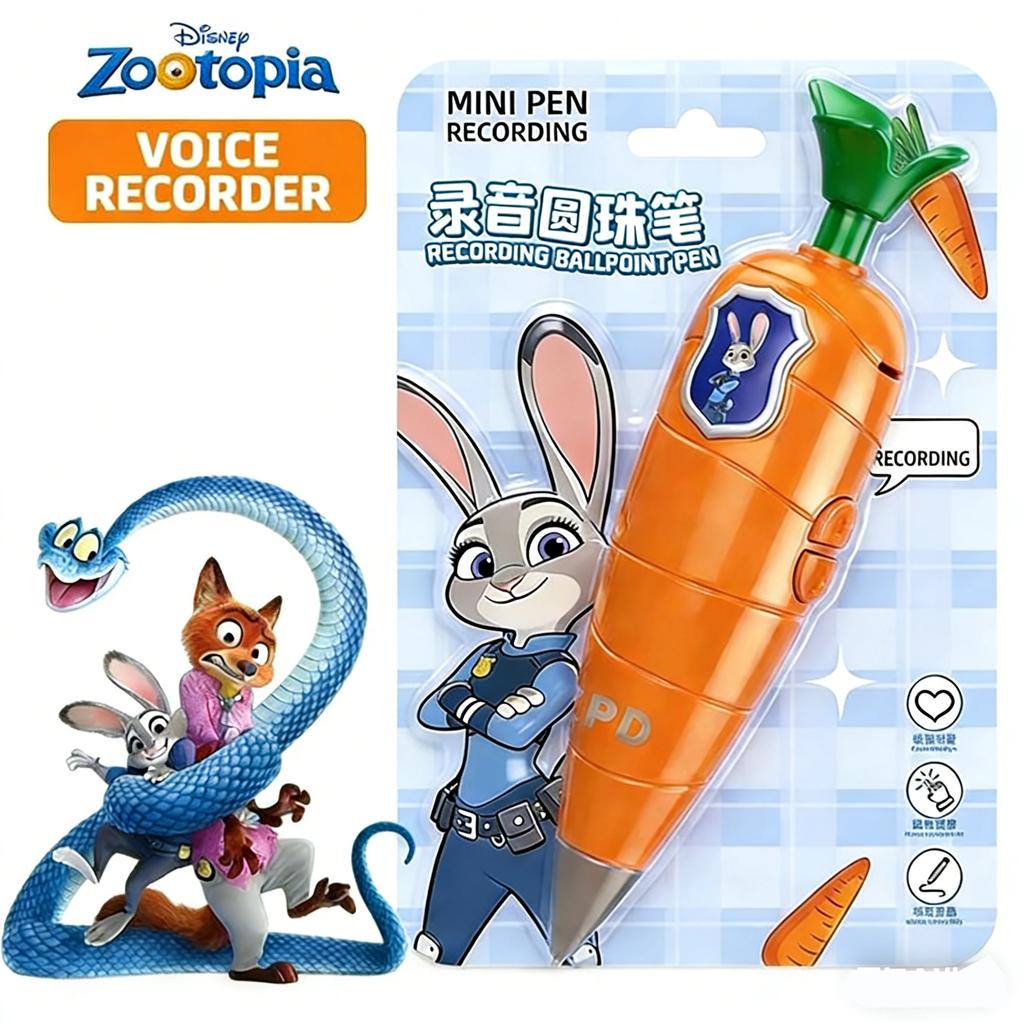 Zootopia Wortel Opname Pen Plastic 15cm Kan Geluid Opnemen Feest Interactieve Props Cartoon Cadeaus Leuk Creatieve Speelgoed