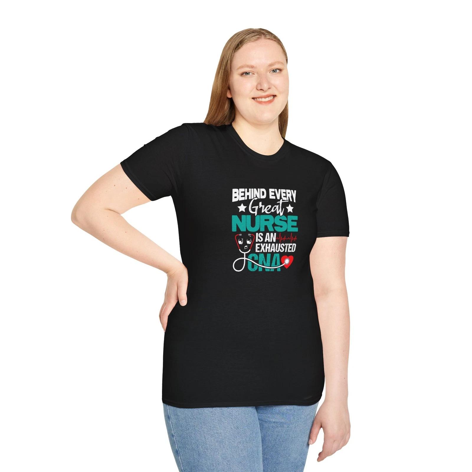 Nurse Appreciation T-Shirt, Behind Every Great Nurse, Gift for Nurses, Softstyle M
